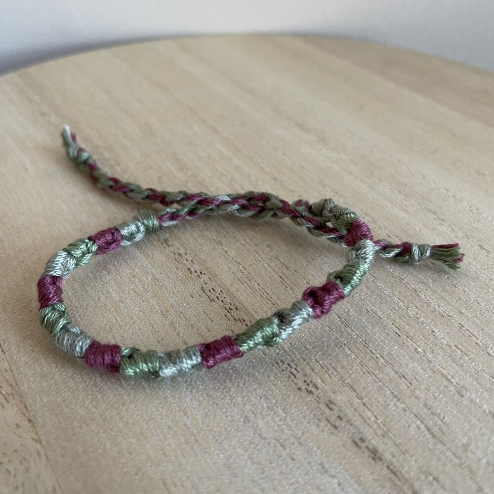 Talullah Bracelet, anklet, trendy, comfortable, tie, embroidery thread, woven, g